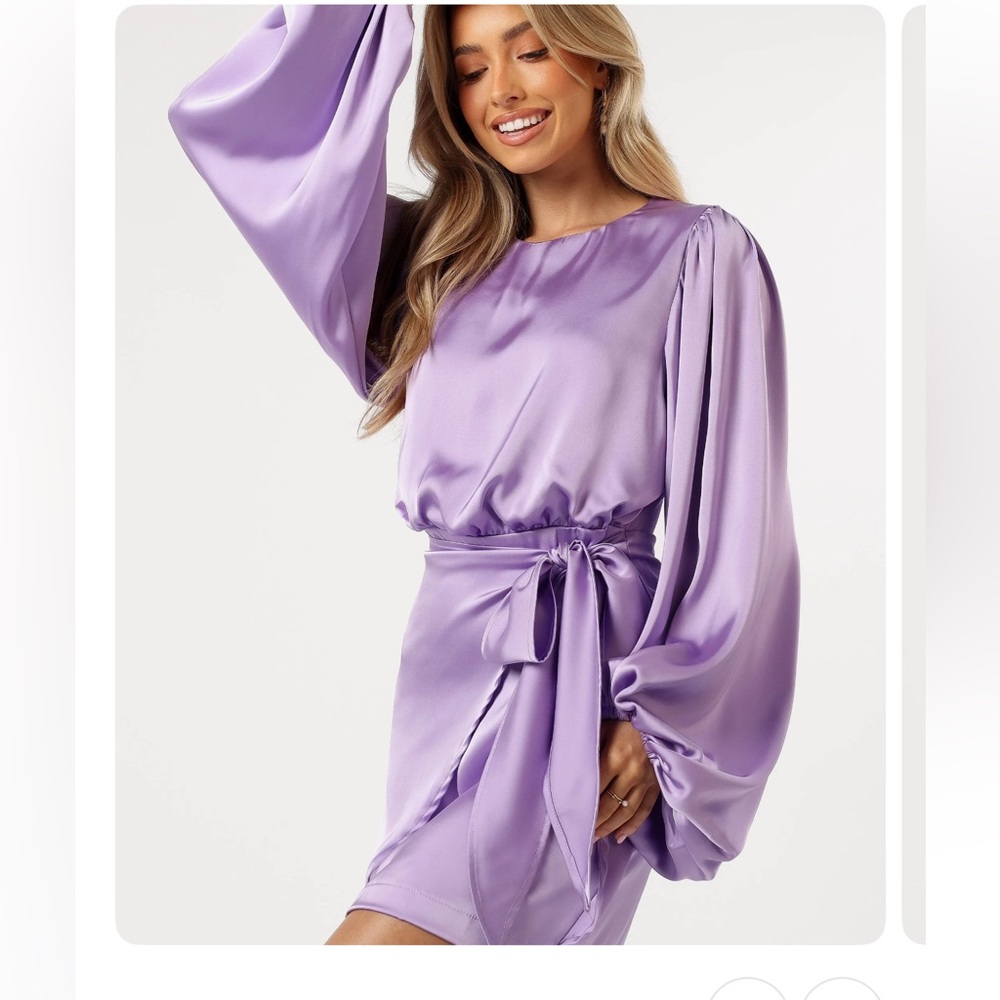 Petal & Pup Lavender Satin Dress